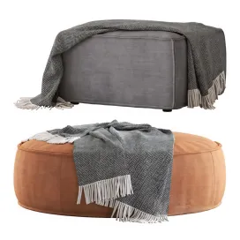 Globewest orlando seamed ottoman